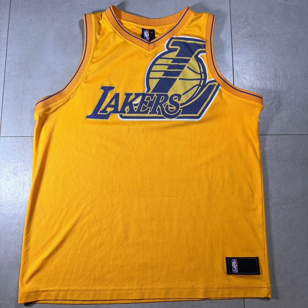 Y2K NBA Los Angeles Lakers Jersey Mens Medium Yellow Basketball Athletic Tank